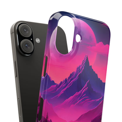 Vibrant Mountain Landscape Slim Phone Case - Perfect Gift for Nature Lovers