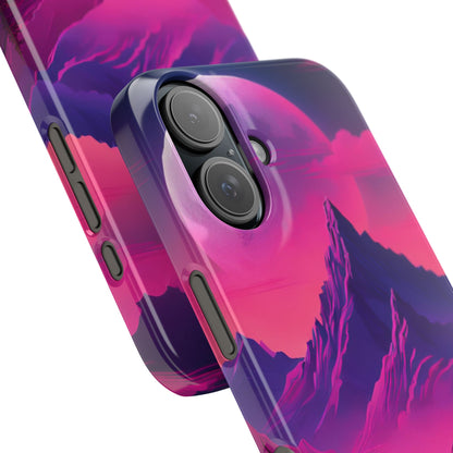 Vibrant Mountain Landscape Slim Phone Case - Perfect Gift for Nature Lovers