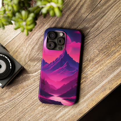 Vibrant Mountain Landscape Slim Phone Case - Perfect Gift for Nature Lovers