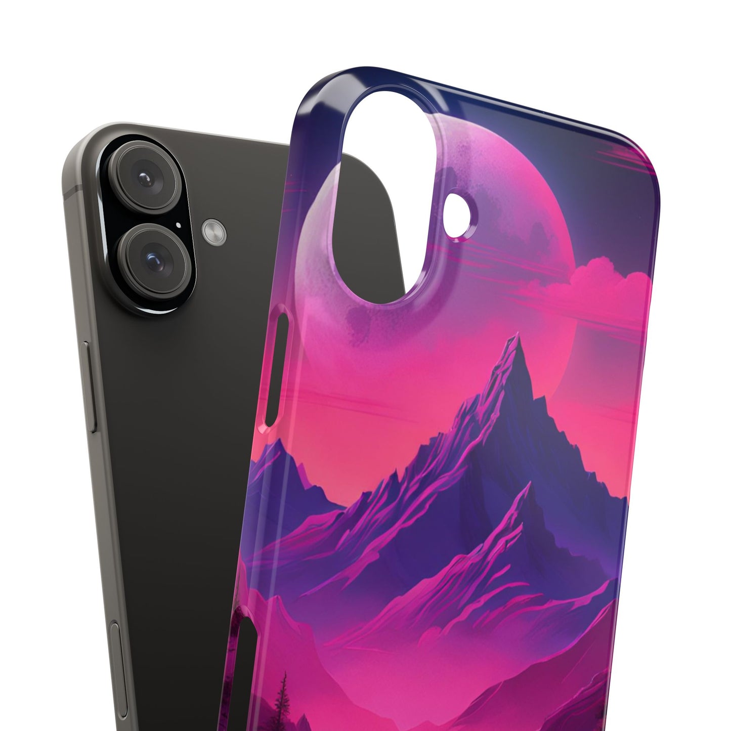 Vibrant Mountain Landscape Slim Phone Case - Perfect Gift for Nature Lovers