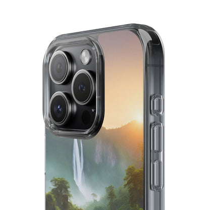 Nature-Inspired Clear Phone Case with Waterfall Design