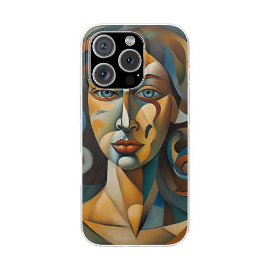 Artistic Flexi Case - Abstract Female Portrait Phone Cover